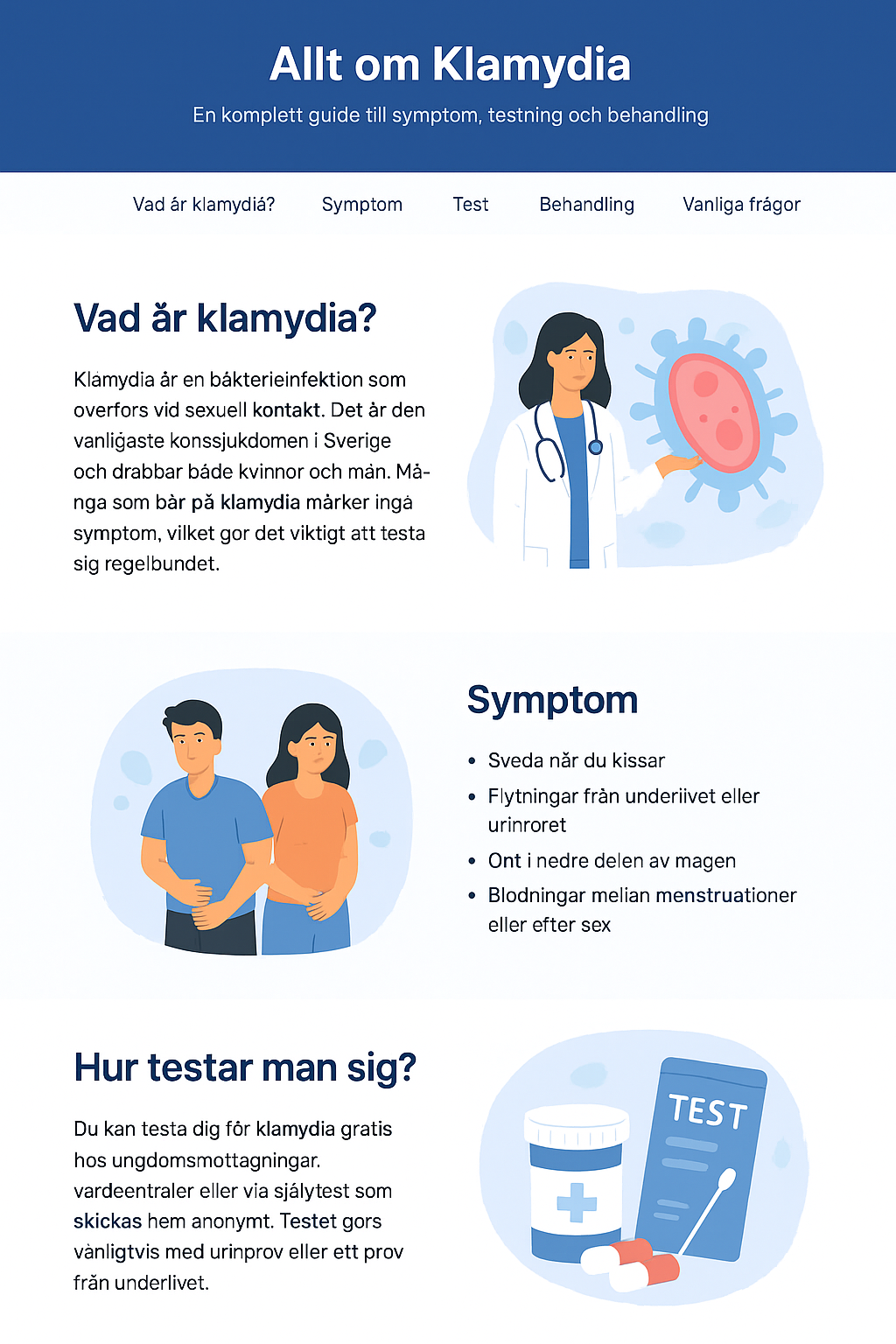 Illustration om klamydia